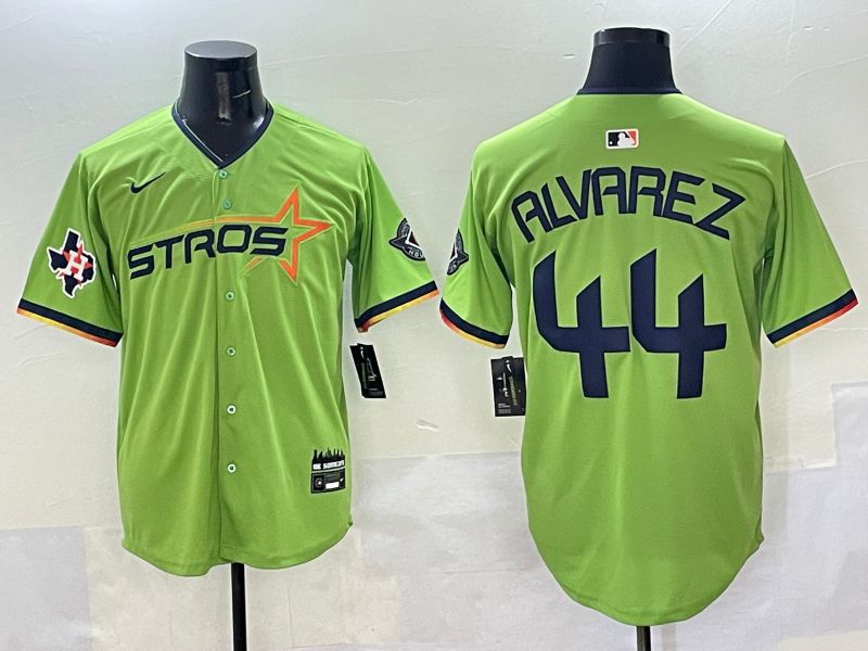 Men Houston Astros 44 Alvarez Green three generations Joint Name 2025 Nike MLB Jersey style 10